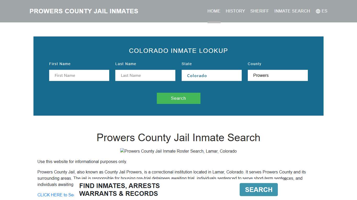 Prowers County Jail Inmate Roster Lookup, Lamar, CO